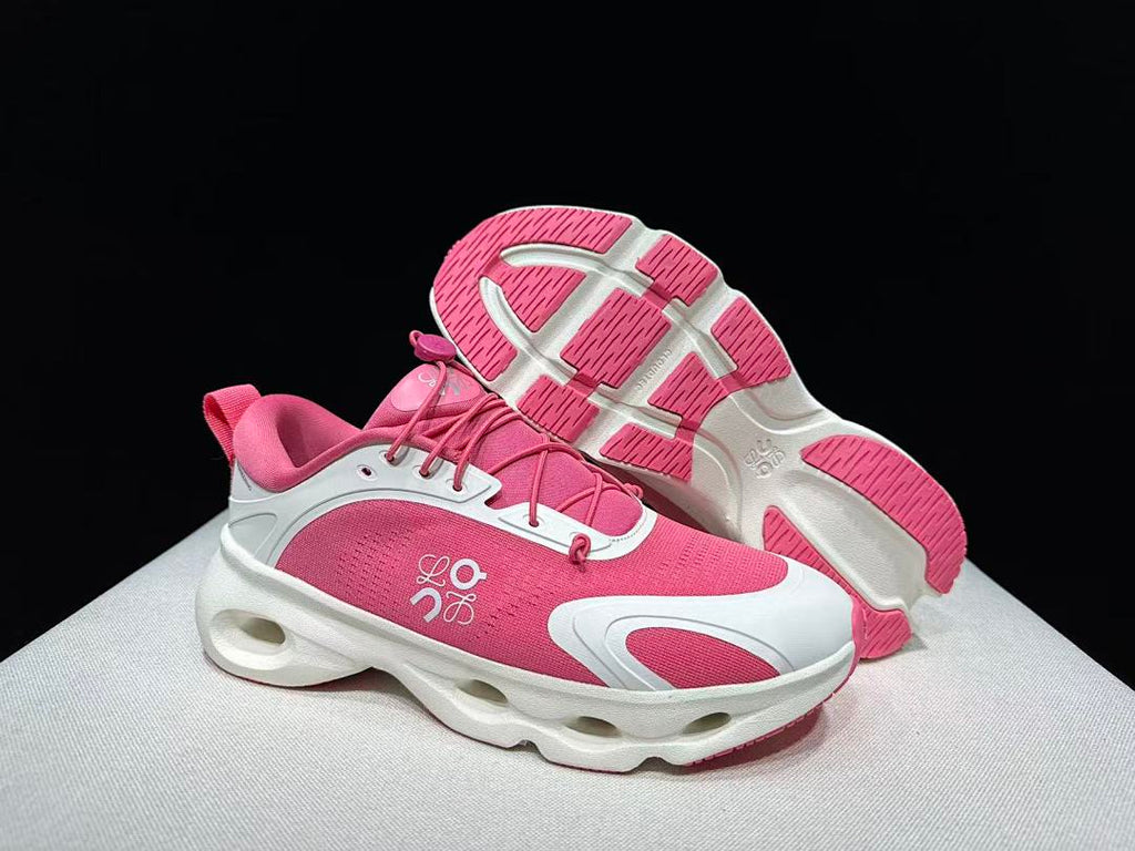 On x LOEWE Cloudventure 3.0 Sneakers in White Peach Red - product image from the listing.