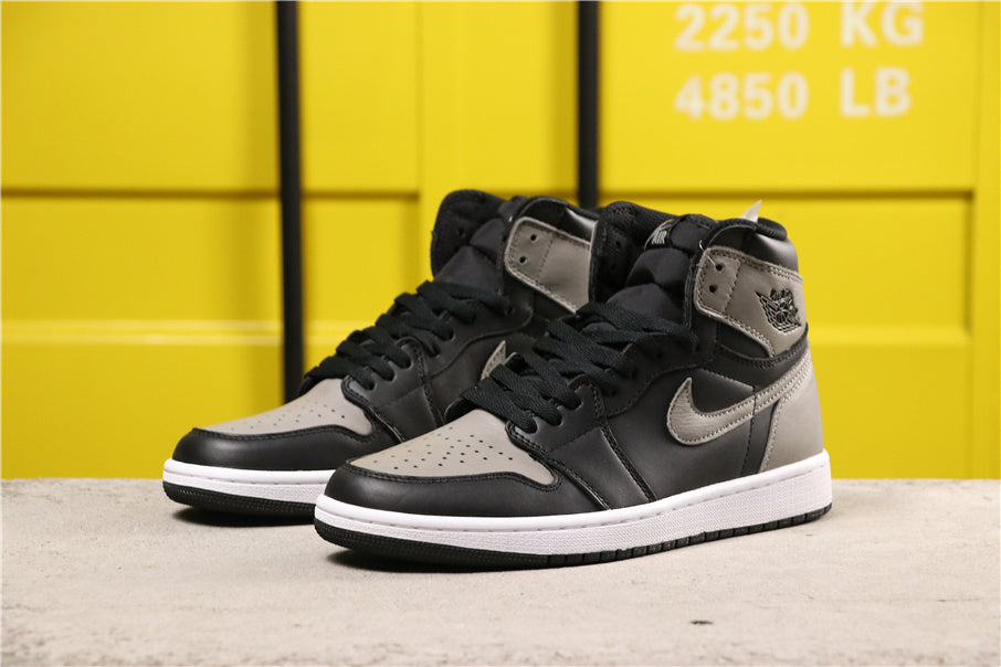 Air Jordan 1 High Shadow in Black Grey White 555088-013 - product image from the listing.