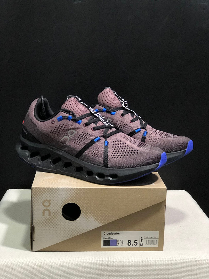 Charcoal and Blue On Cloudsurfer Running Shoes - product image from the listing.