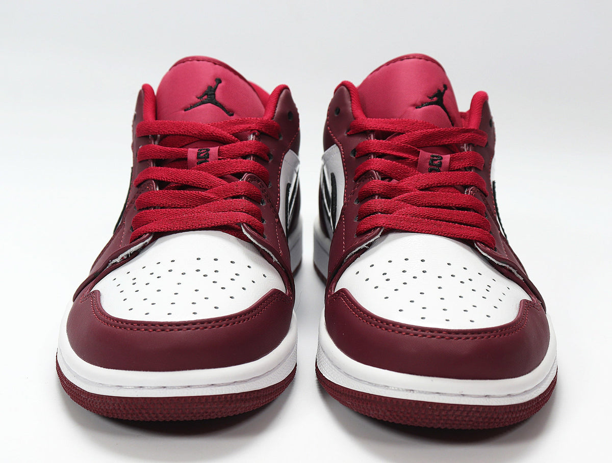 Air Jordan 1 Low Sneakers in Red and White 553558-604 - product image from the listing.