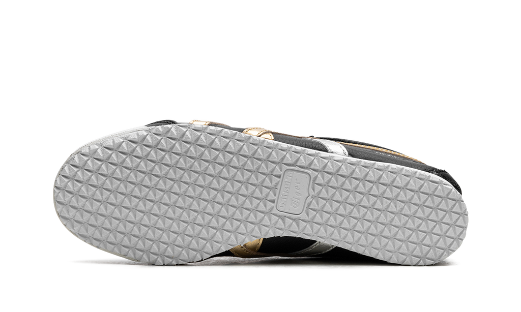 Onitsuka Tiger Mexico 66 in Black Gold Silver 122982 - product image from the listing.