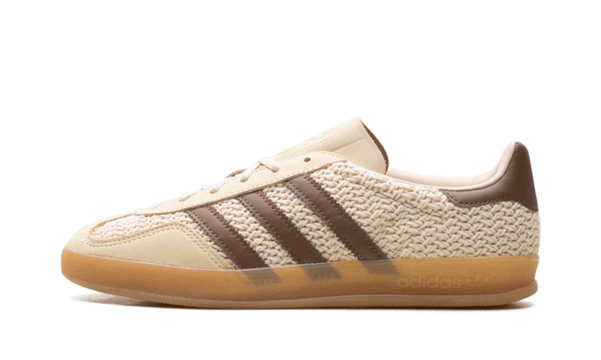 "Cream/Brown Knit" Gazelle Indoor JS1418 - product image from the listing.