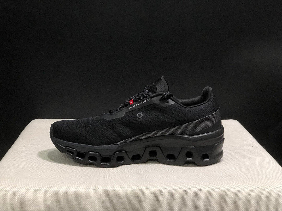 On Cloudmonster 2 Running Shoes in Black - product image from the listing.