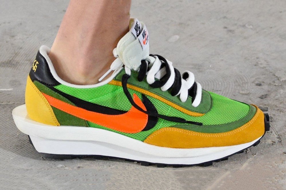 Nike x sacai LDV Waffle Sneakers in Green BV0073-300 - product image from the listing.