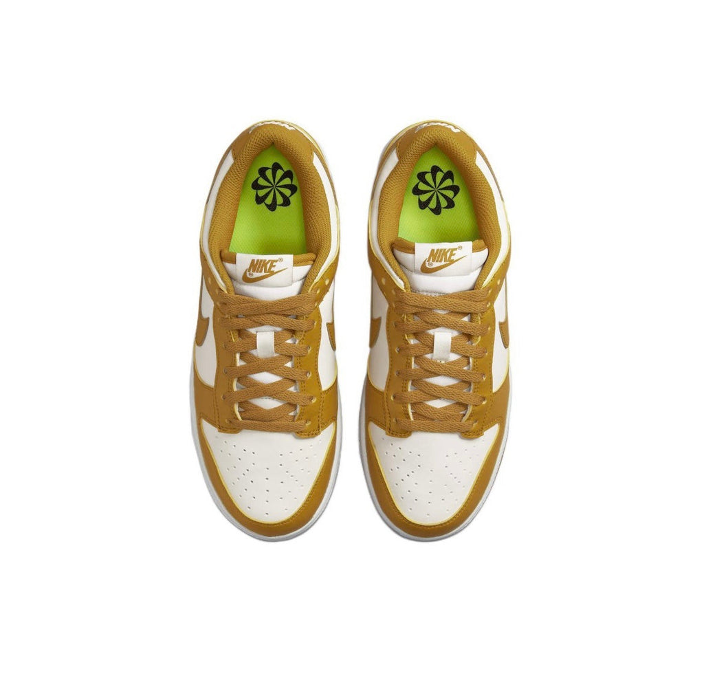 Nike Dunk Low Next Nature Sneakers in White and Brown DN1431-001 - product image from the listing.