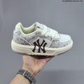 MLB New York Yankees Platform Sneakers, in White and Gray - product image from the listing.