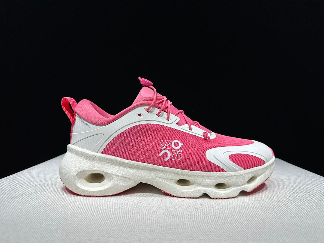 On x LOEWE Cloudventure 3.0 Sneakers in White Peach Red - product image from the listing.