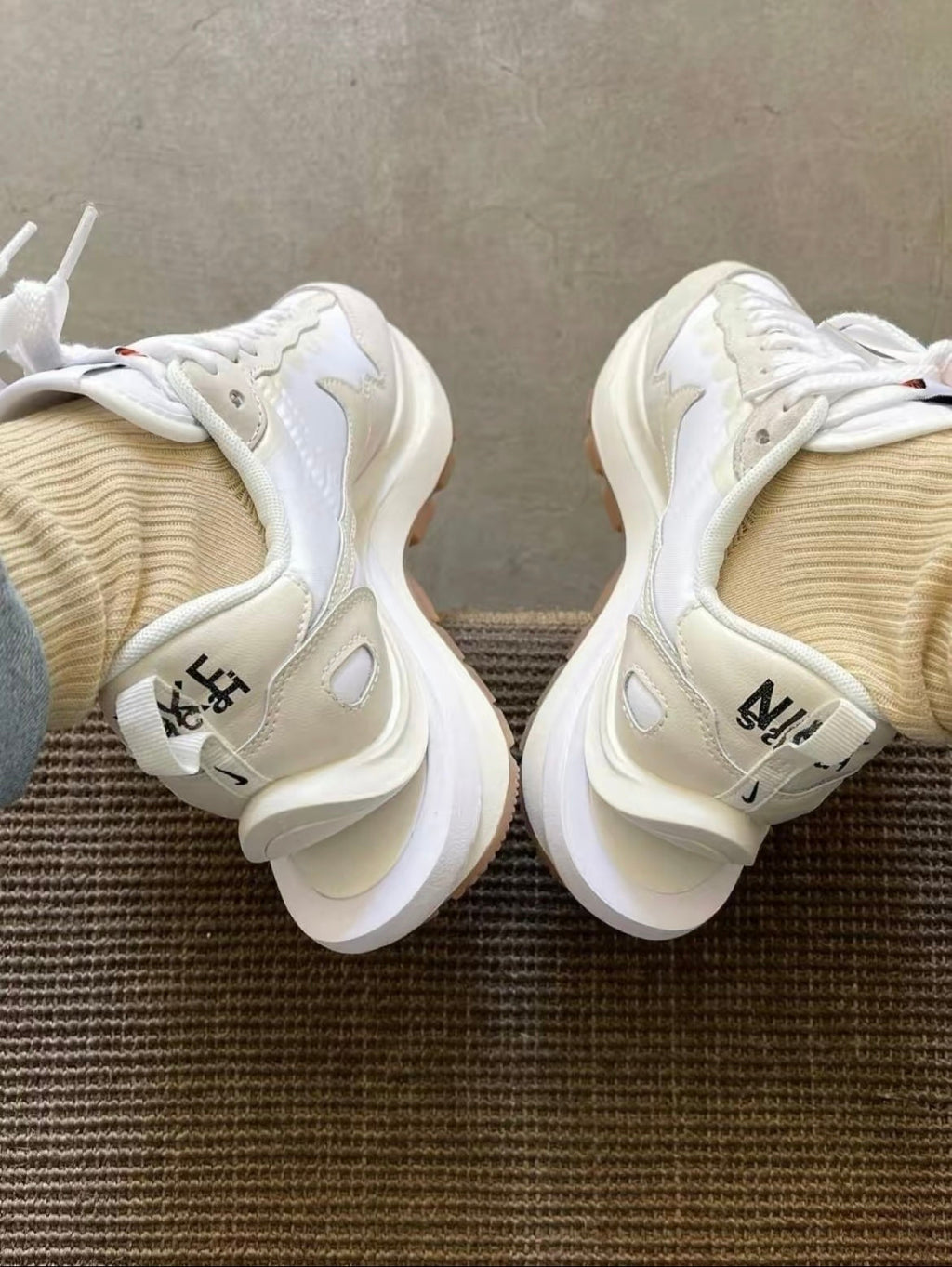 Nike x sacai VaporWaffle Sneakers, in White DD1875-100 - product image from the listing.