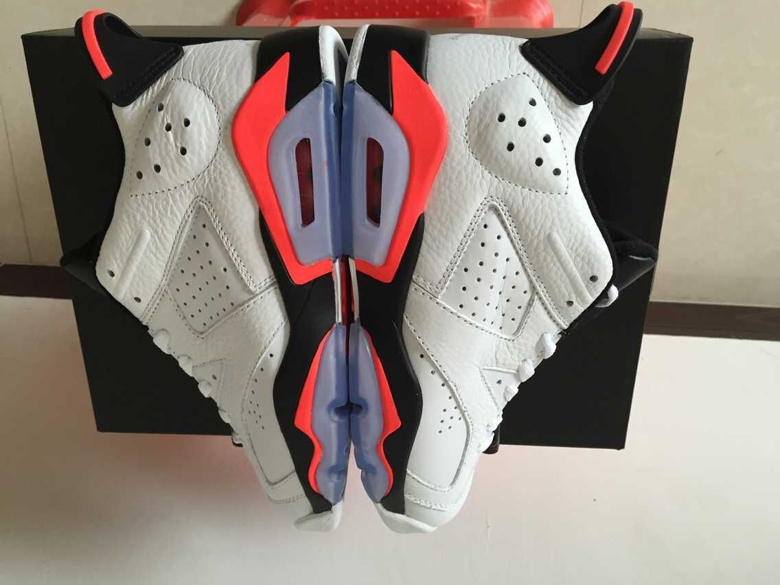 "Maldives" Jordan 6 Low White Black Red Sneakers - product image from the listing.