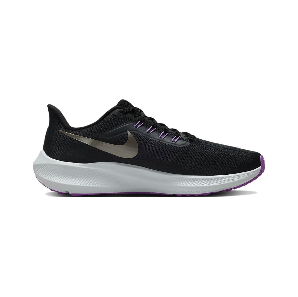Nike Air Zoom Pegasus 39 Running Shoes in Black Purple DH4071-008 - product image from the listing.