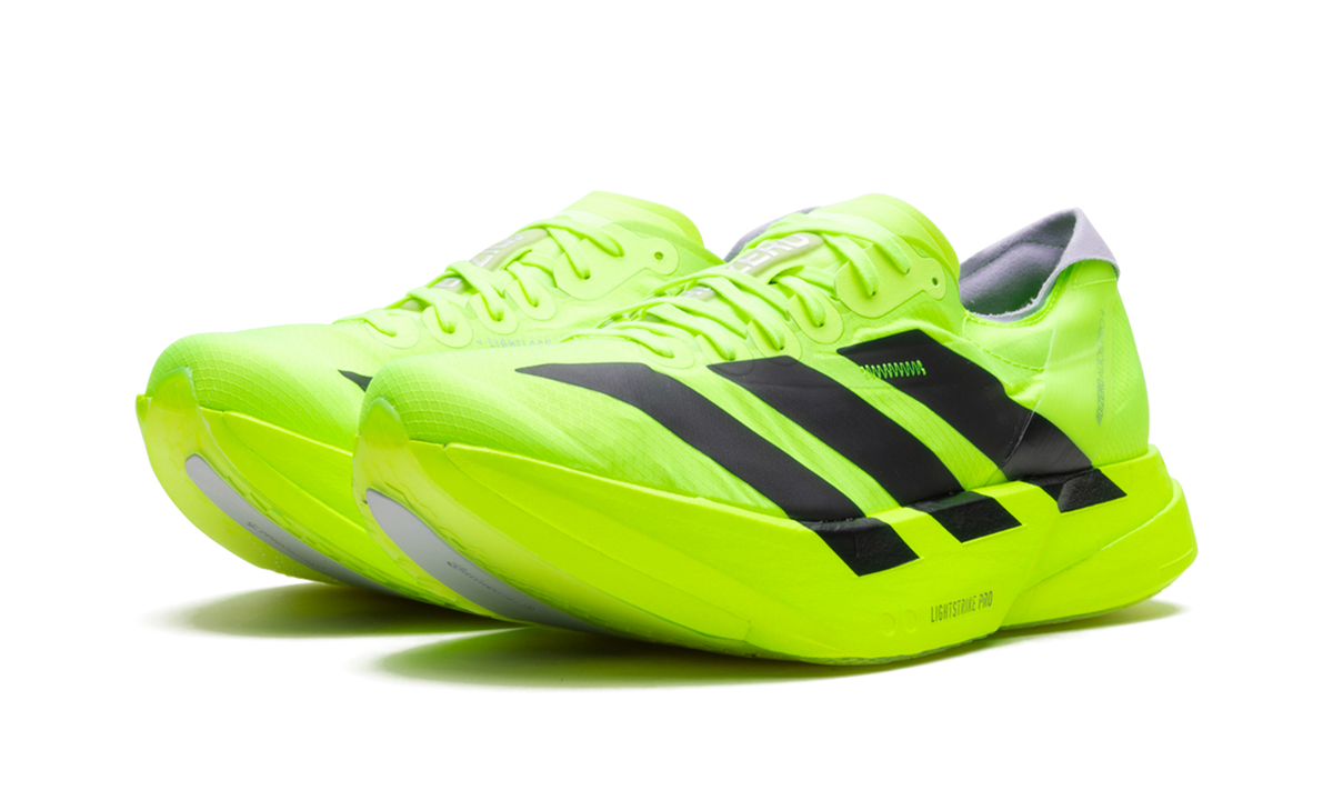 "Lucid Lemon Black" Adizero Adios Pro 4 JR6364 - product image from the listing.