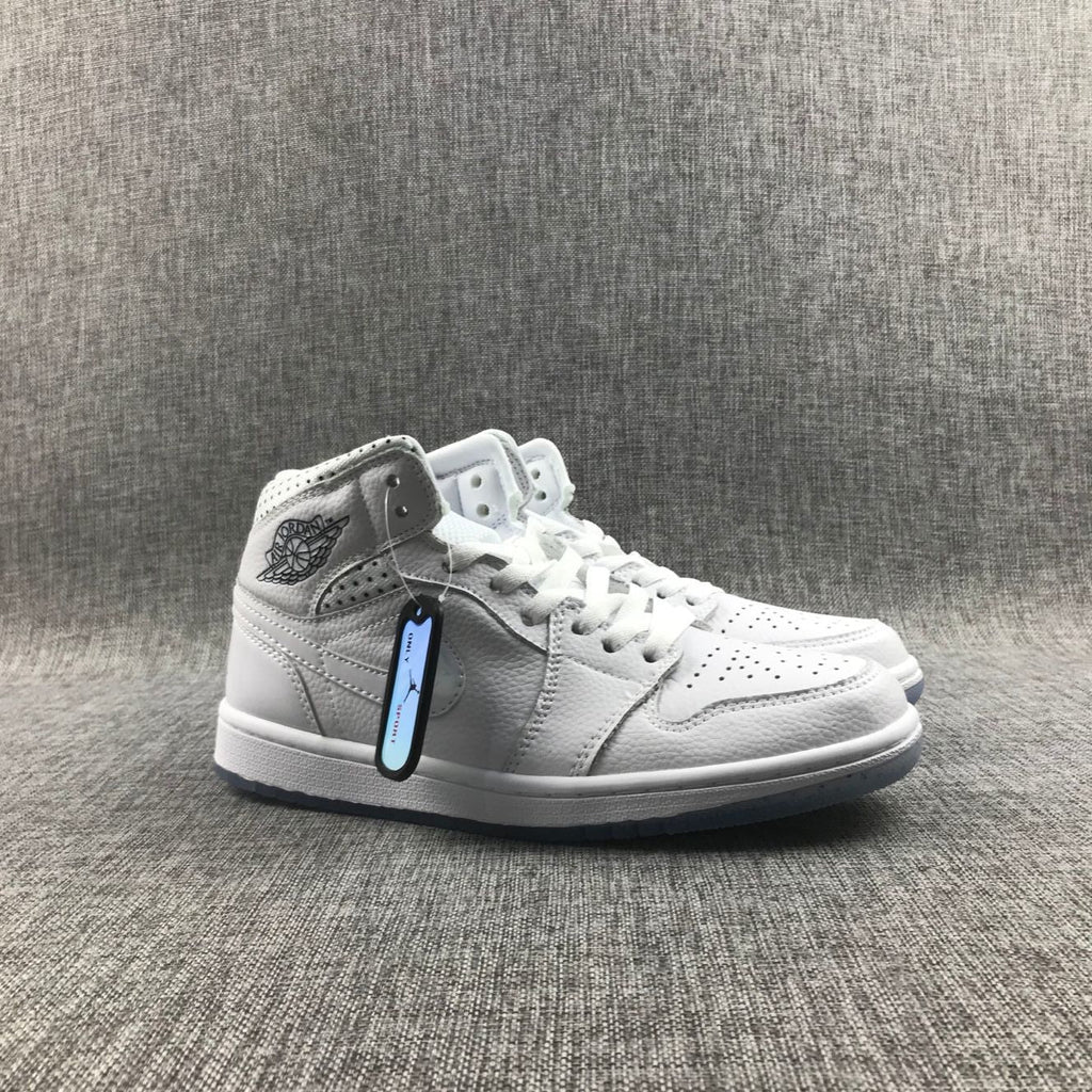 Air Jordan 1 Mid Unite Totale Sneakers in White CI9100-100 - product image from the listing.