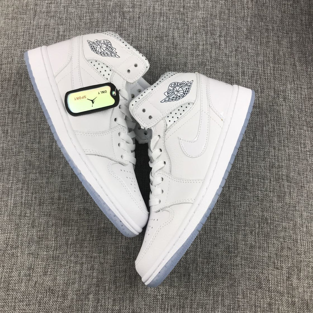 Air Jordan 1 Mid Unite Totale Sneakers in White CI9100-100 - product image from the listing.