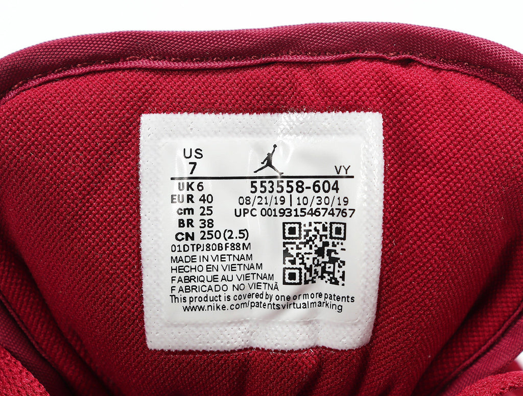 Air Jordan 1 Low Sneakers in Red and White 553558-604 - product image from the listing.