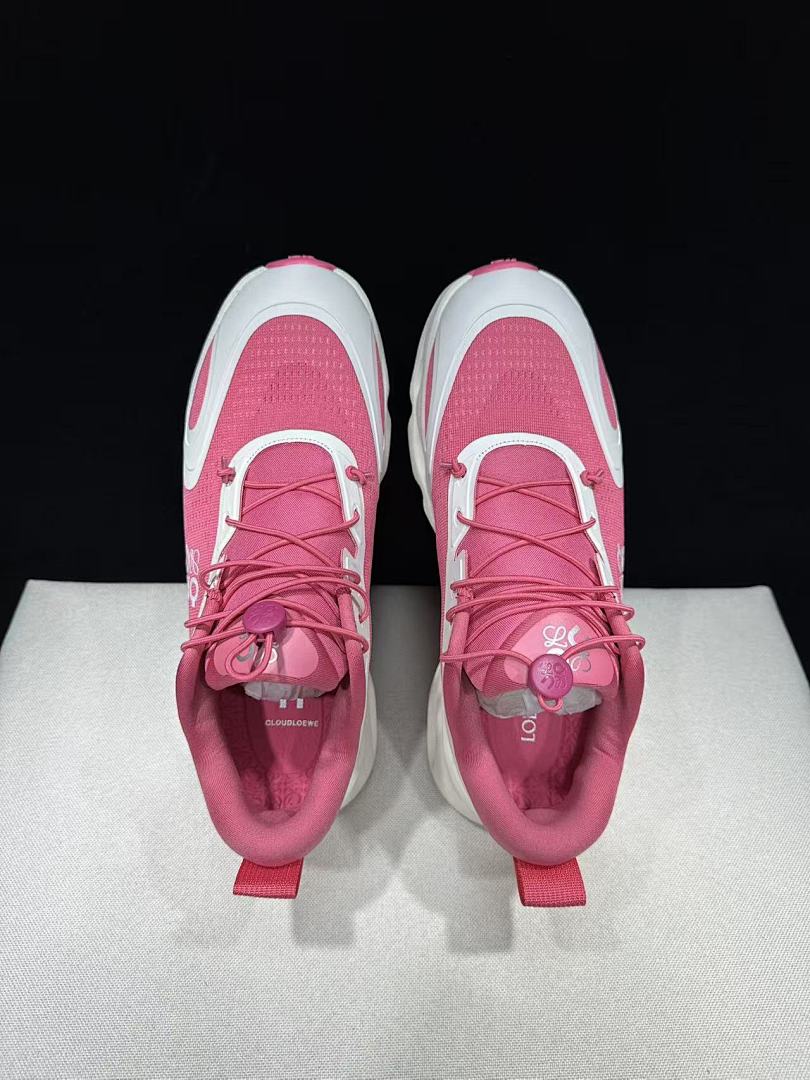 On x LOEWE Cloudventure 3.0 Sneakers in White Peach Red - product image from the listing.