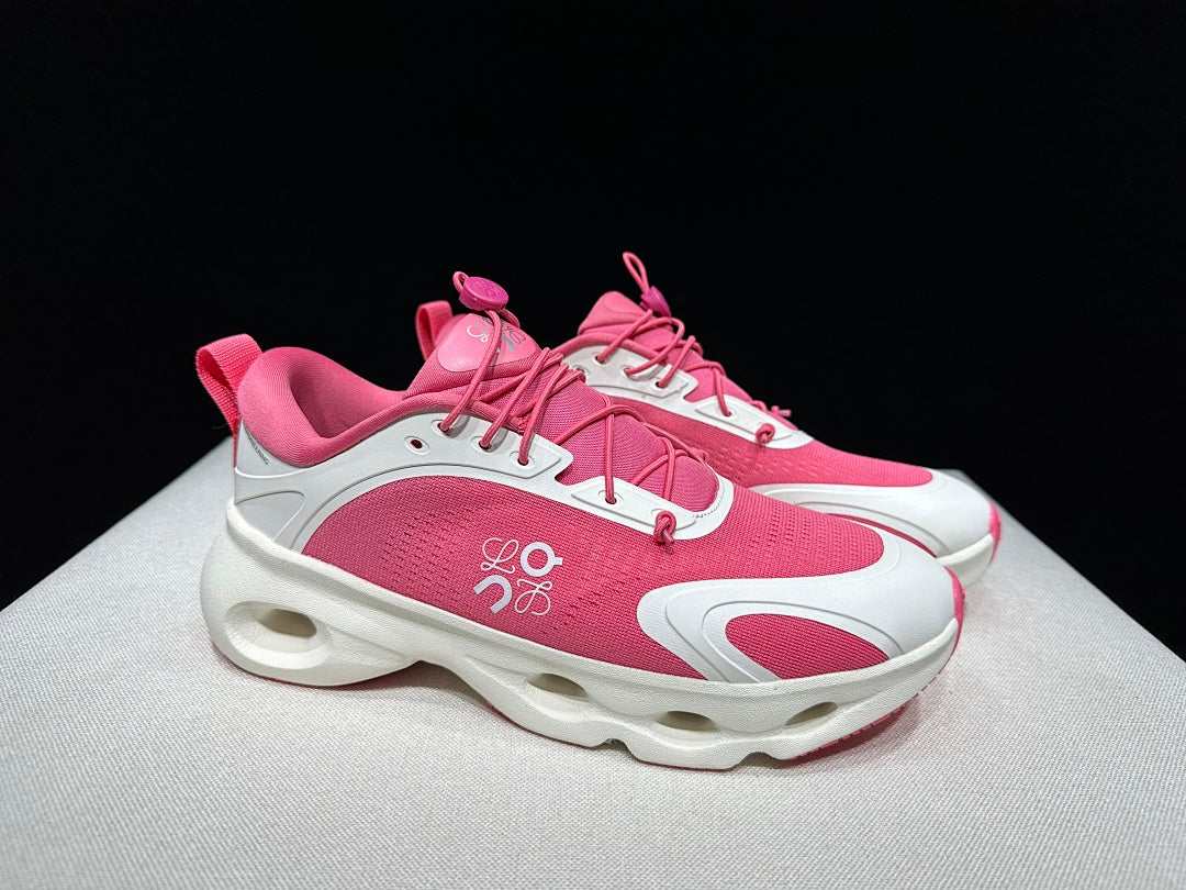 On x LOEWE Cloudventure 3.0 Sneakers in White Peach Red - product image from the listing.