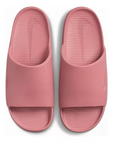 Women's Nike Calm Slides - Canyon Pink / Canyon Pink / Canyon Pink - product image from the listing.