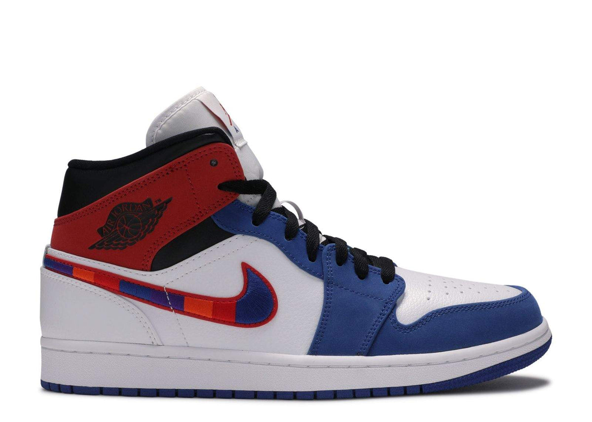 Air Jordan 1 Mid 'Multicolored Swoosh' Sneaker - product image from the listing.