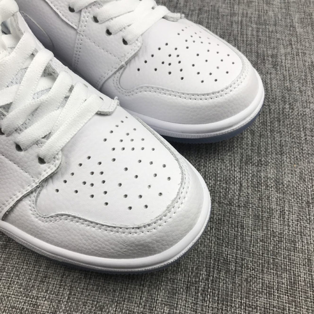 Air Jordan 1 Mid Unite Totale Sneakers in White CI9100-100 - product image from the listing.