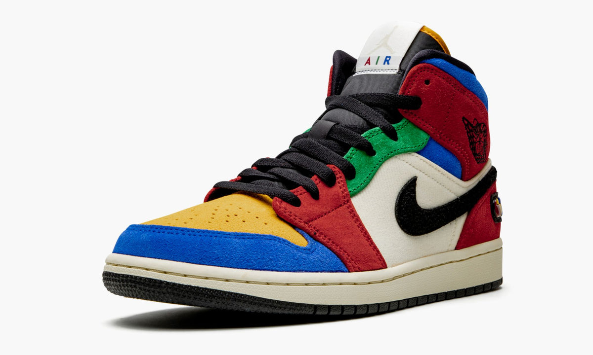 "Blue The Great - Fearless" Air Jordan 1 Mid - product image from the listing.