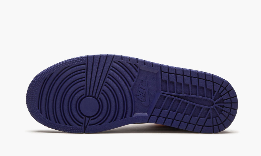 Air Jordan 1 Mid Royal Blue / Laser in Orange - product image from the listing.