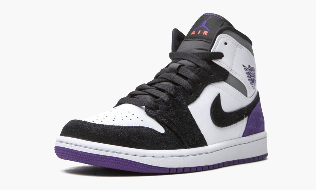 Air Jordan 1 Mid SE Court in Purple Suede - product image from the listing.