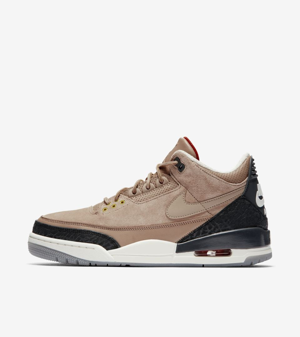 Air Jordan 3 JTH Bio in Beige Suede - product image from the listing.