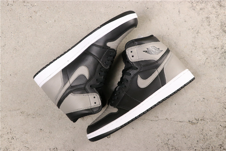 Air Jordan 1 High Shadow in Black Grey White 555088-013 - product image from the listing.