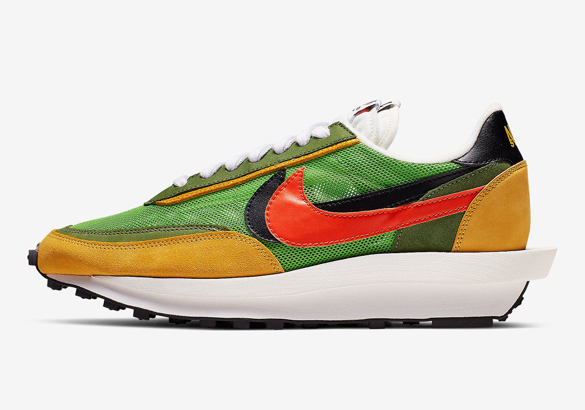 Nike x sacai LDV Waffle Sneakers in Green BV0073-300 - product image from the listing.