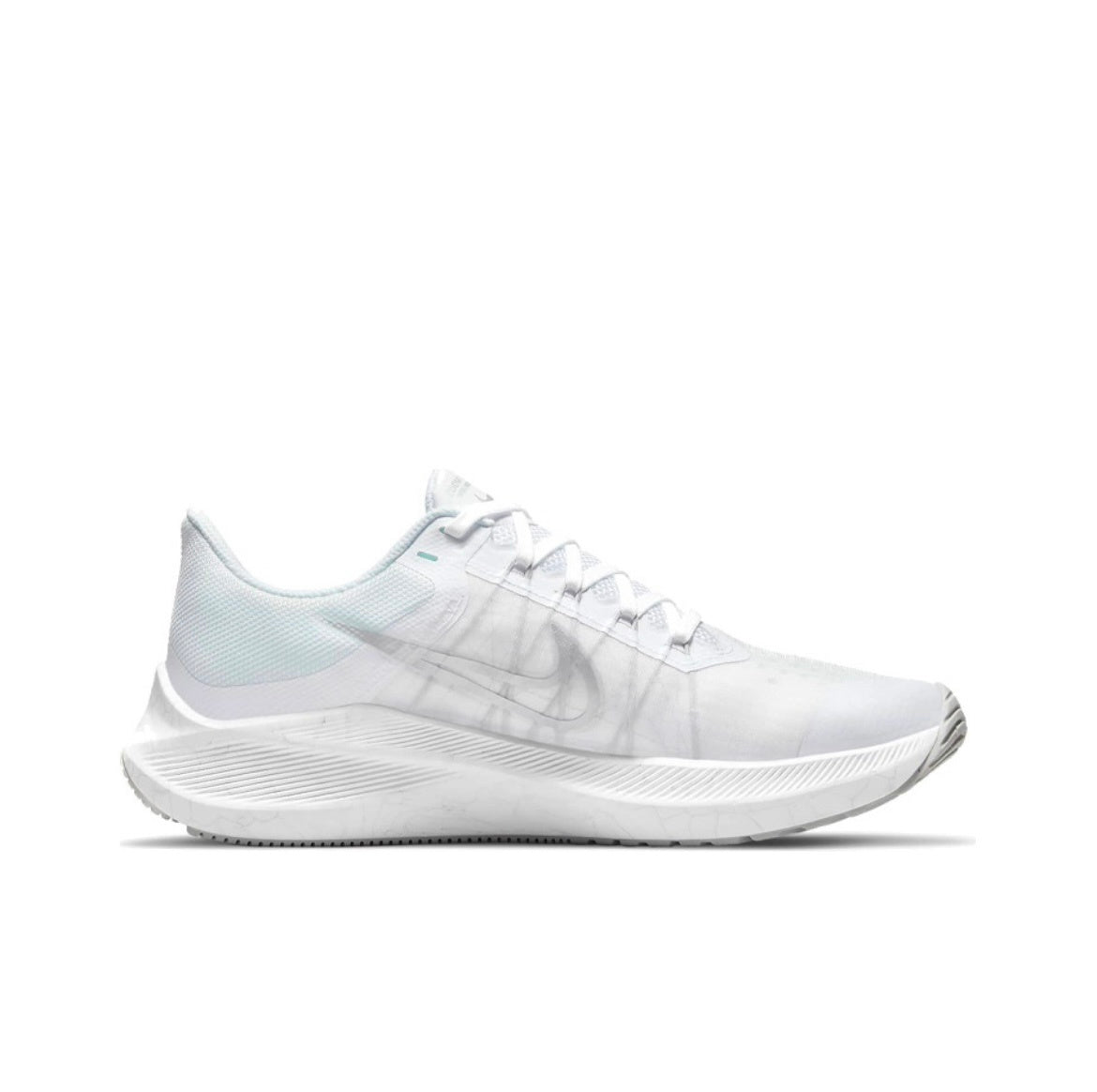 Nike Zoom Winflo 8 Running Shoes in White CW3421-104 - product image from the listing.