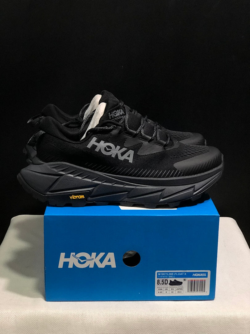 HOKA Skyline Float X Black Trail Trainers - product image from the listing.