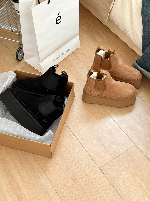 Women's BUS03 Wool Leather 5CM Shoes 35-40 with box - product image from the listing.