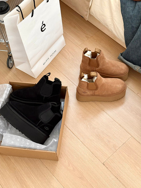 Women's BUS03 Wool Leather 5CM Shoes 35-40 with box - product image from the listing.