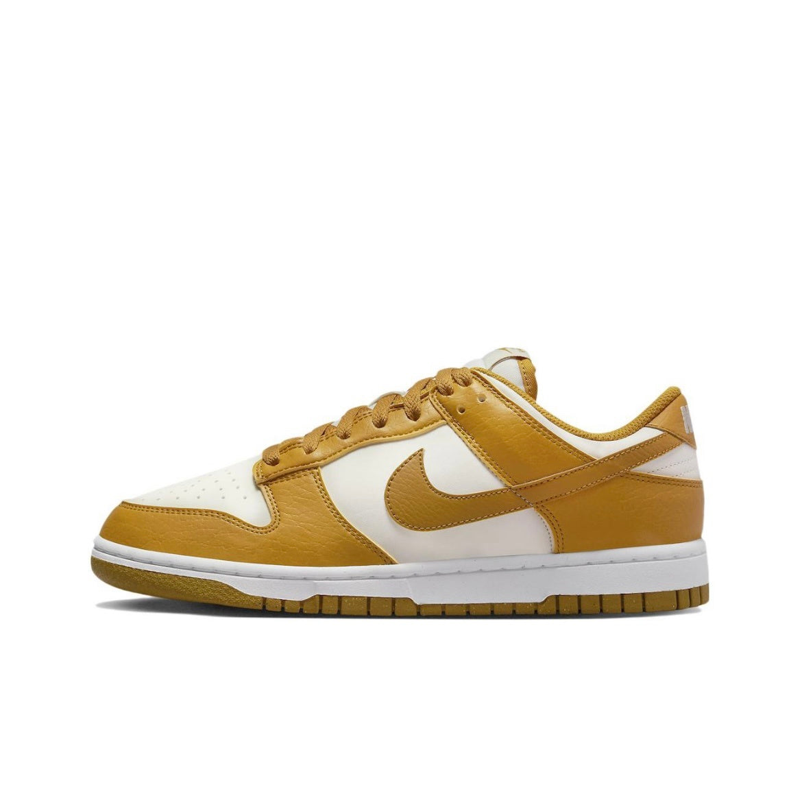 Nike Dunk Low Next Nature Sneakers in White and Brown DN1431-001 - product image from the listing.