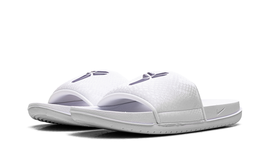 "Kobe - White / Court Purple" Offcourt Slide IF2870 101 - product image from the listing.