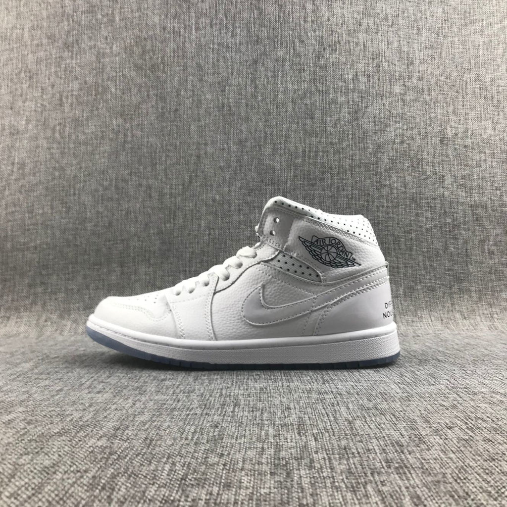 Air Jordan 1 Mid Unite Totale Sneakers in White CI9100-100 - product image from the listing.