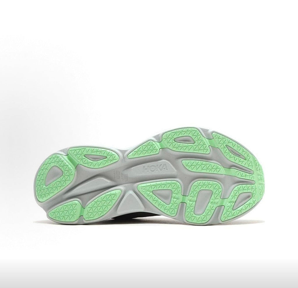 Green and Silver HOKA Bondi 8 Sneakers - product image from the listing.