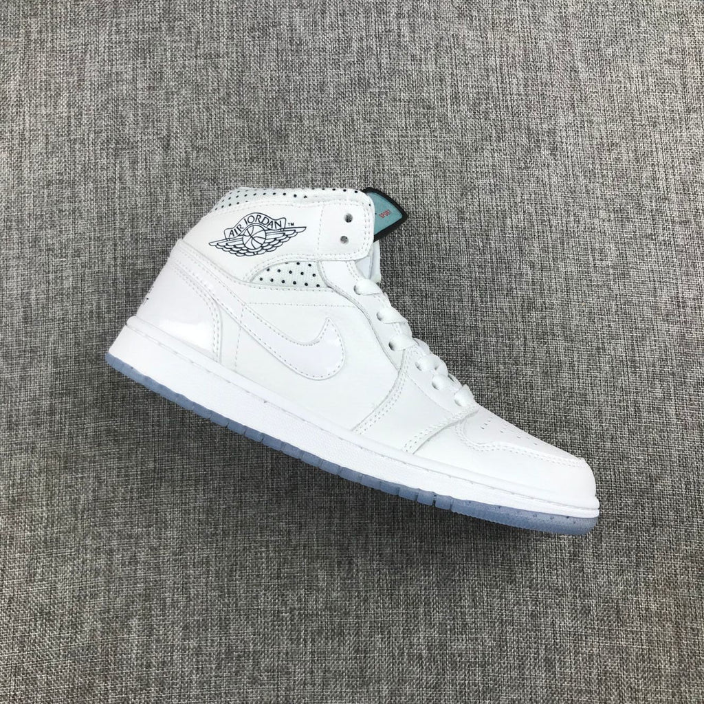 Air Jordan 1 Mid Unite Totale Sneakers in White CI9100-100 - product image from the listing.