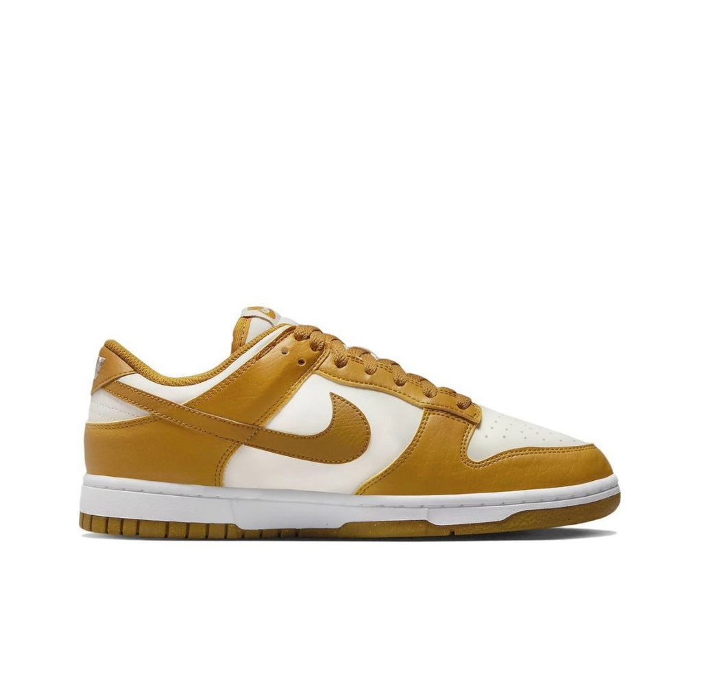 Nike Dunk Low Next Nature Sneakers in White and Brown DN1431-001 - product image from the listing.