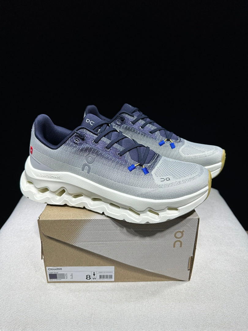 Light Gray and Ivory On Cloudtilt Sneakers - product image from the listing.