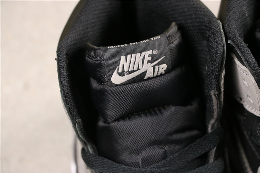 Air Jordan 1 High Shadow in Black Grey White 555088-013 - product image from the listing.