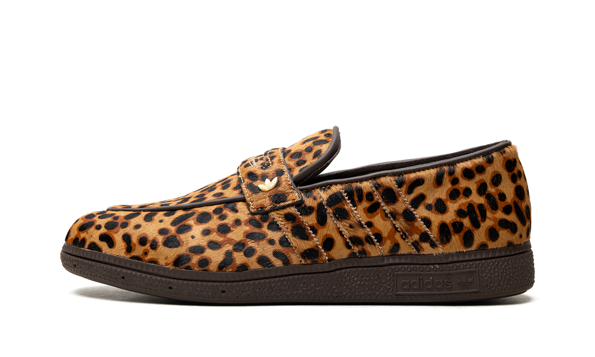 "Leopard Print Dark Brown" Handball Spezial Loafer KJ2526 - product image from the listing.