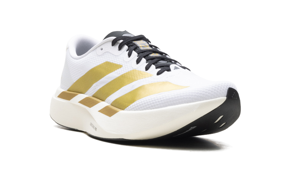 "Cloud White/Matte Gold" Adizero Evo SL JQ4441 - product image from the listing.