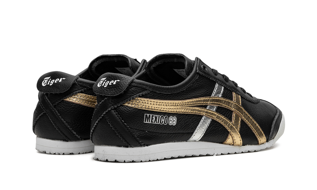 Onitsuka Tiger Mexico 66 in Black Gold Silver 122982 - product image from the listing.