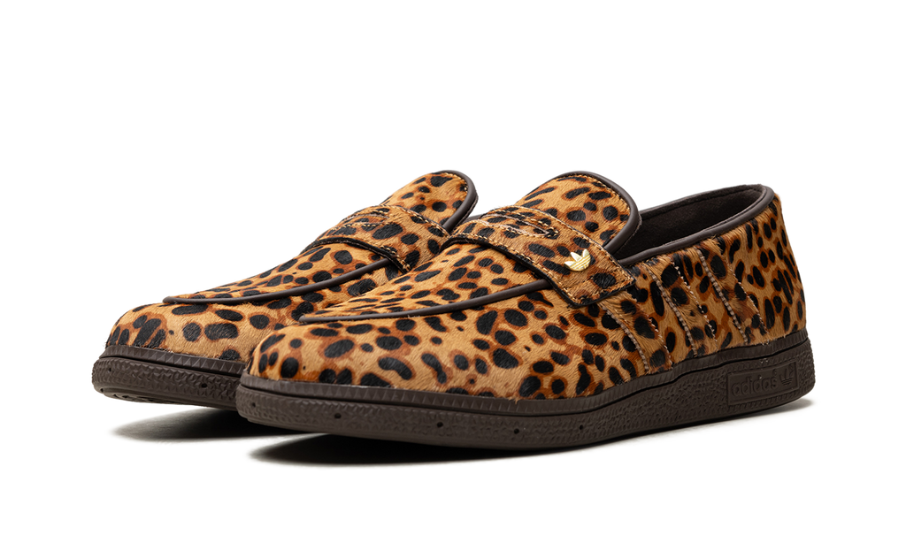 "Leopard Print Dark Brown" Handball Spezial Loafer KJ2526 - product image from the listing.