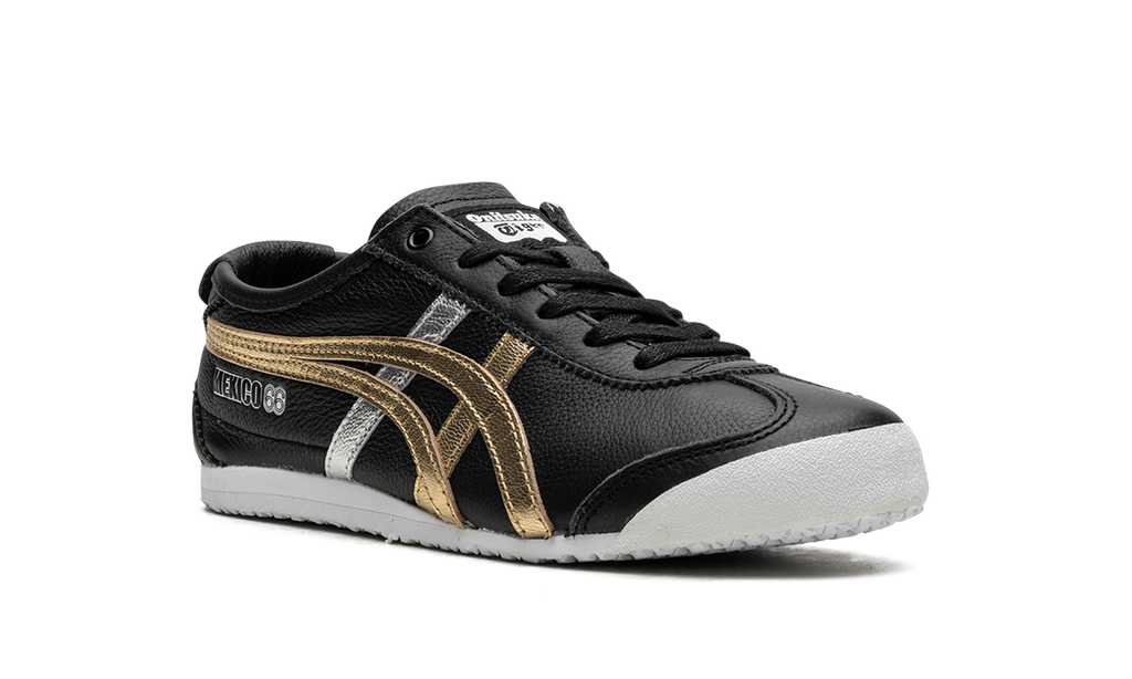 Onitsuka Tiger Mexico 66 in Black Gold Silver 122982 - product image from the listing.