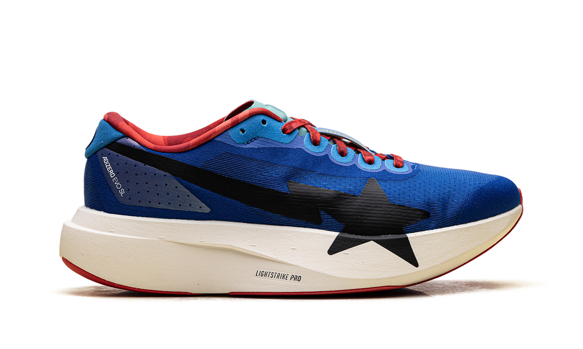 "BAPE - Green/Blue" Adizero Evo SL KJ5749 - product image from the listing.
