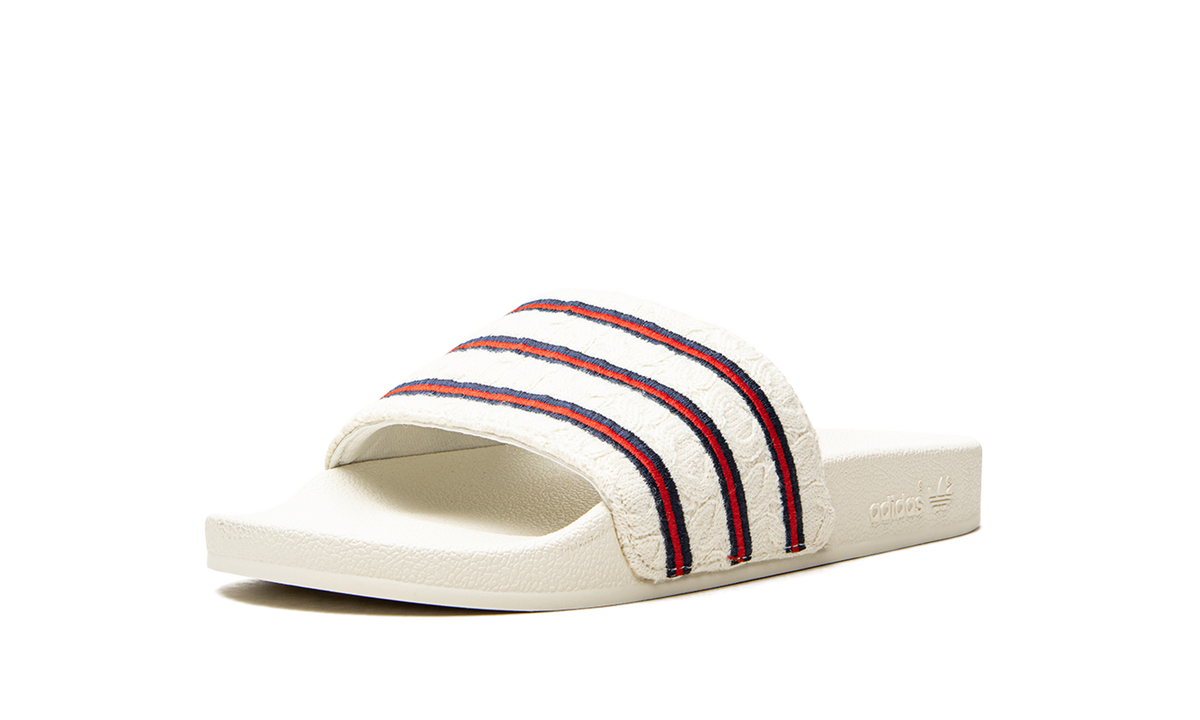 "Extra Butter" Adilette Cableknit Slides EG1719 - product image from the listing.