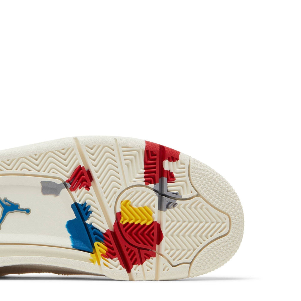 Air Jordan 4 Retro Blank Canvas DQ4909-100 for Women - product image from the listing.
